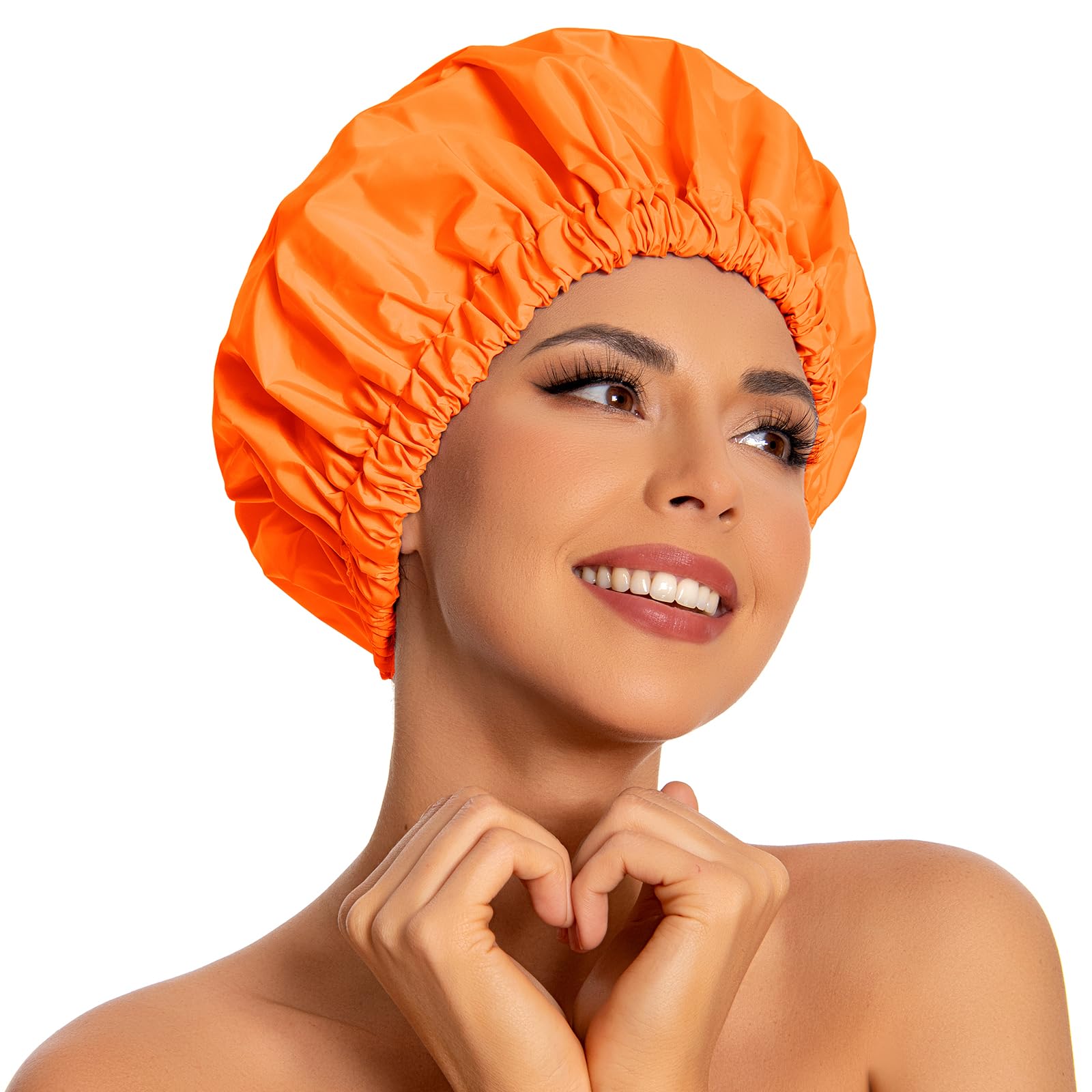 Reusable Shower Caps for Women - Waterproof & Dry Hair -13