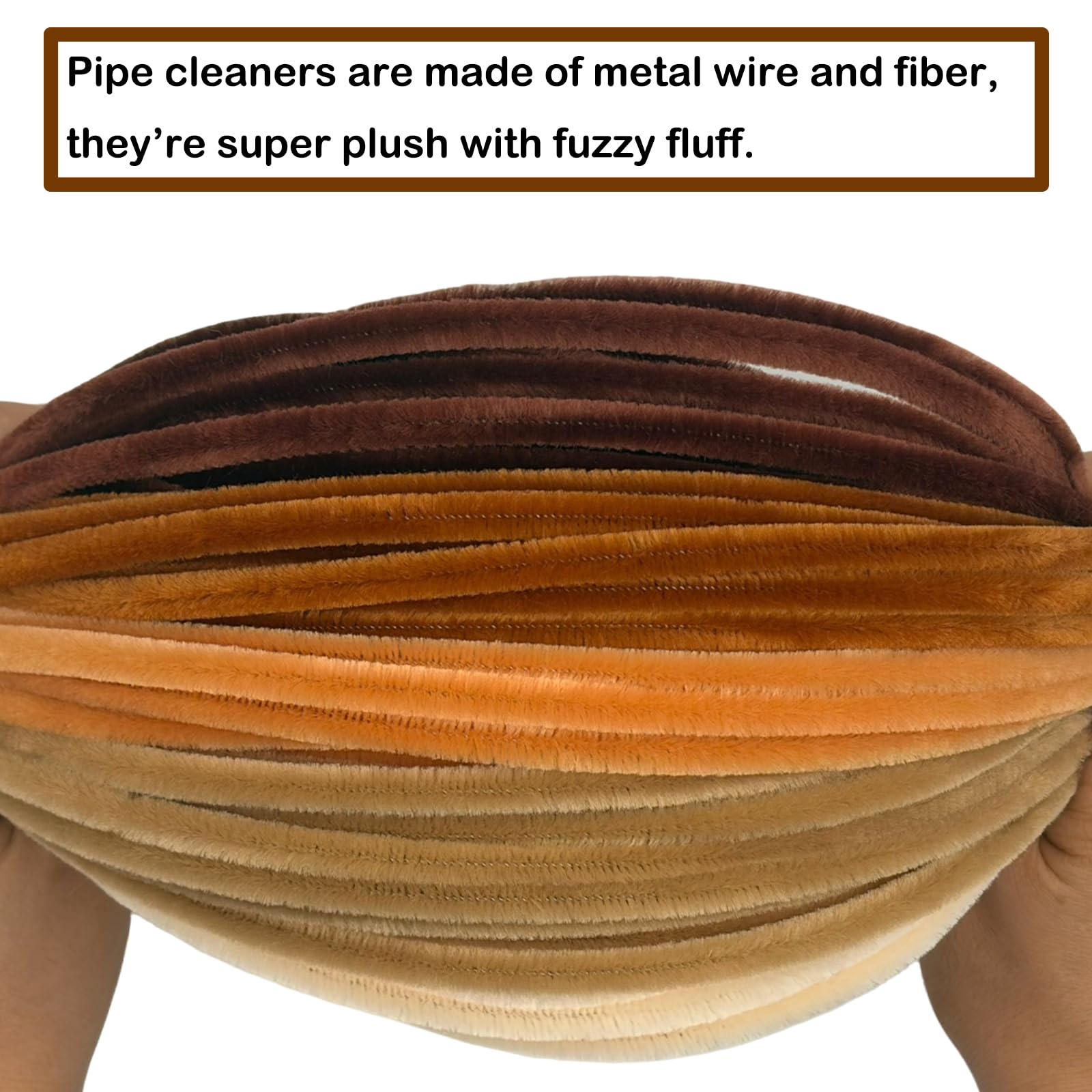 Lot de 500 cure-pipes en chenille pour décoration de Noël, projets artistiques et 5 couleurs assorties