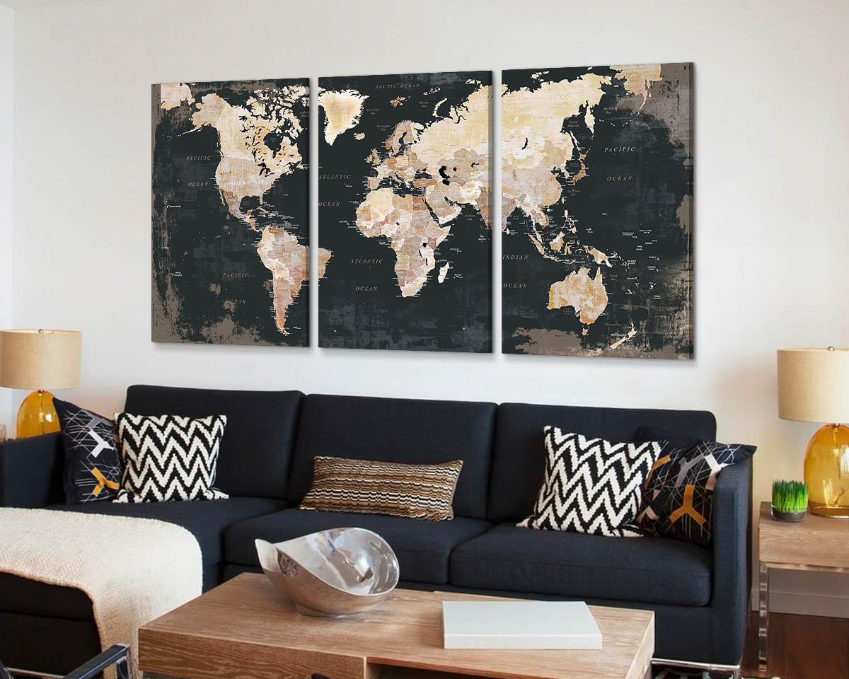 Canvas Wall Art Bedroom Wall Decor Blue Pictures for Living Room Office Artwork for Walls 60 W x 28 H Framed Positive Art Farmhouse Decor