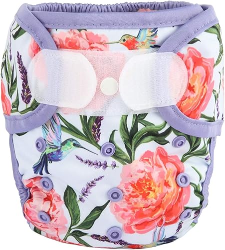 Miniatura 12 de Cubierta de pañal de tela para bebé, con gancho y bucle, doble escudete de 6.6 libras a 33 libras (búho rana floral) talla única Búho Rana