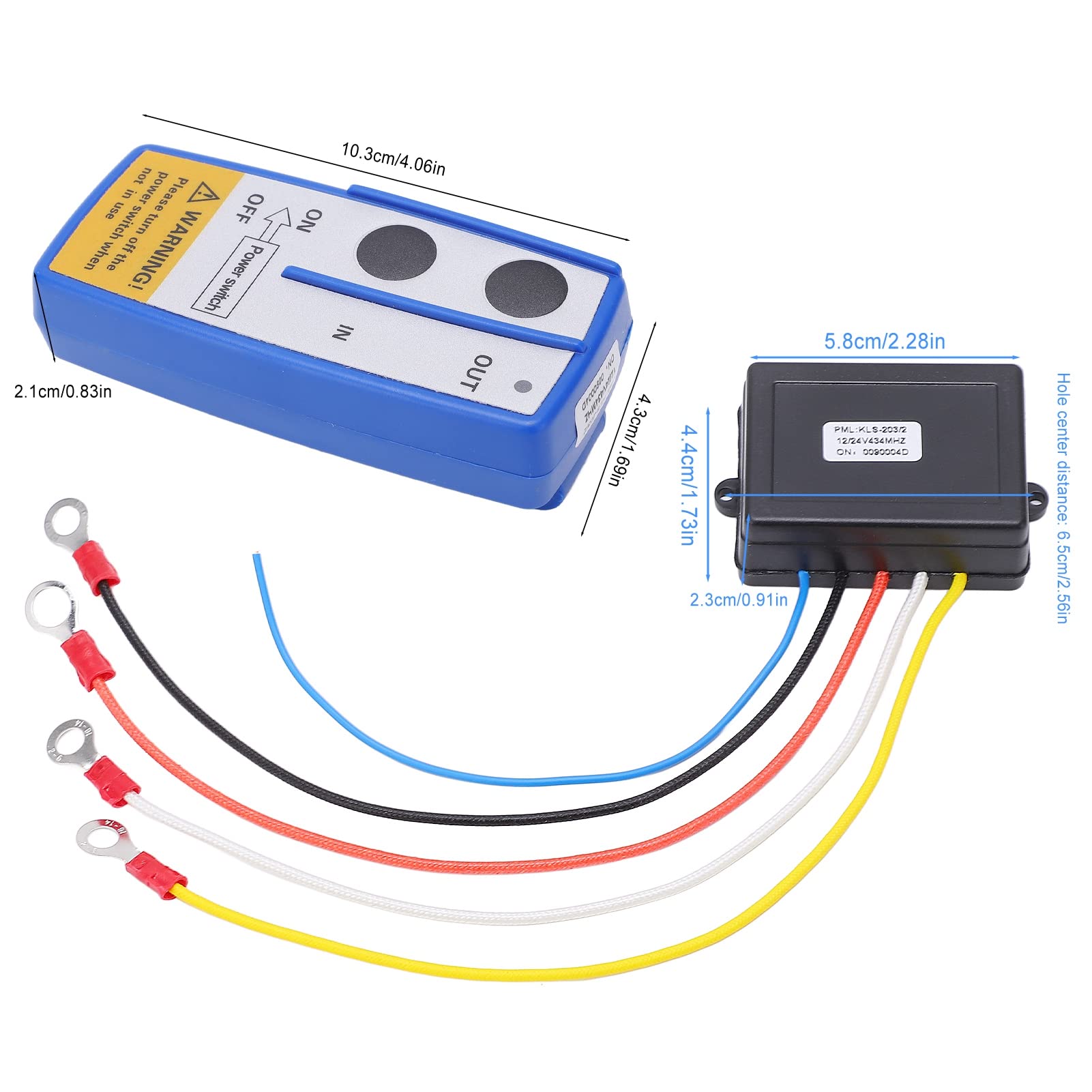 Kit Telecomando per Verricello Wireless 12V 24V 75ft Universale per Camion ATV SUV Auto