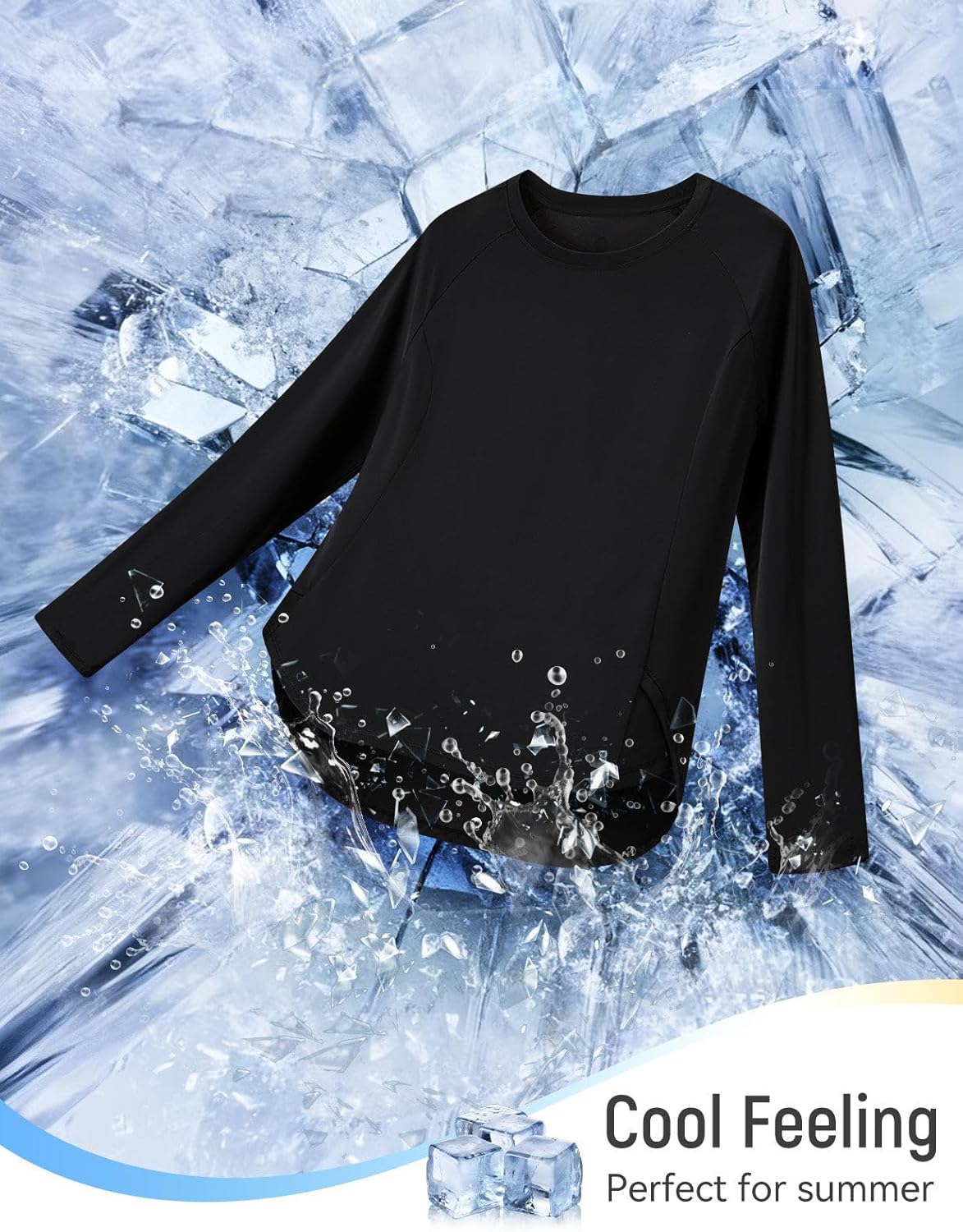 baleaf Women's Long Sleeve Workout Tops Running Cooling Shirts UPF 50+ Soft Quick Dry Lightweight Atheltic Gym Outdoor Hiking - Image 3