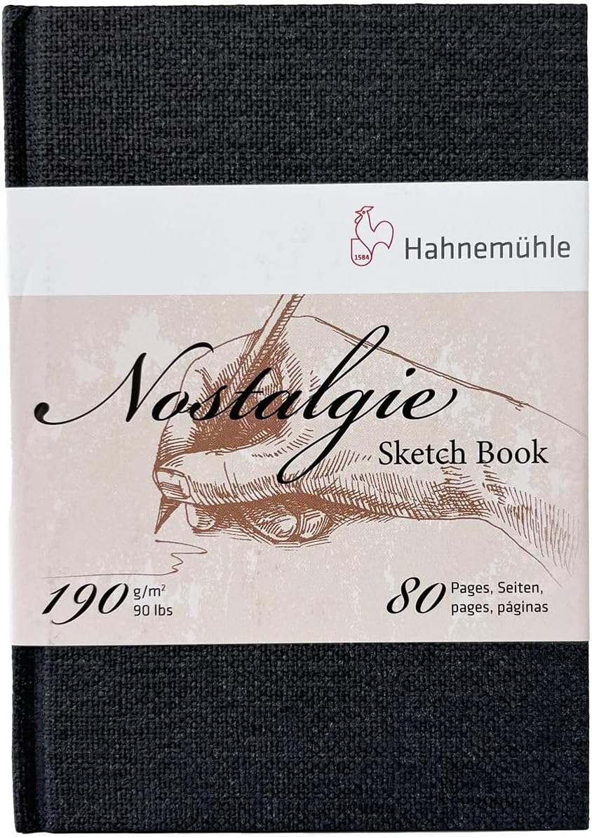 Hahnemuhle Nostalgie Sketch Book Portrait A6 (5.8X4.1 inches) 190gsm 40 sheets/80 Pages