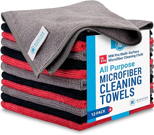 Miniatura 2 de Toallas de microfibra Buff Pro de 16 x 16 pulgadas (azul, verde, rojo, amarillo)