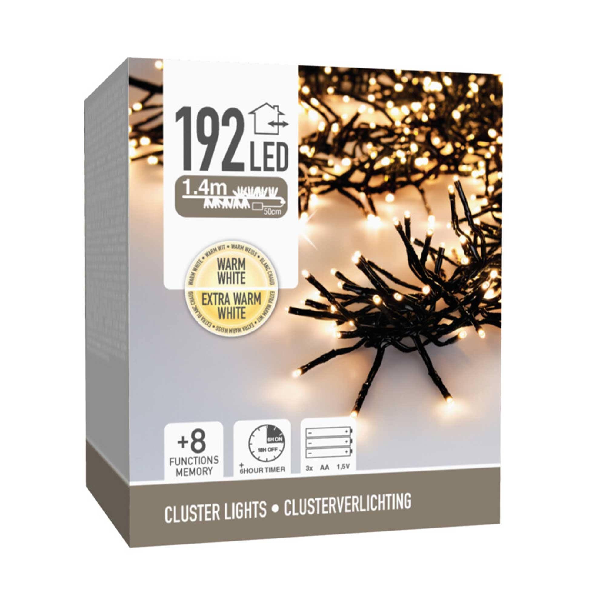 Guirnalda con 192 luces LED Well Home 1,4 metros con temporizador programable para decorar