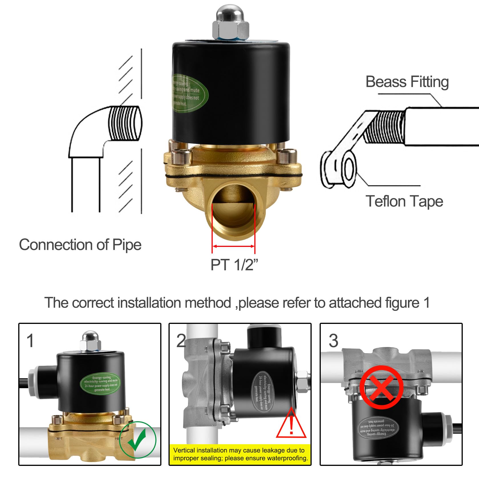 Heschen ottone elettrico elettrovalvola, 2W-160-15J, PT1/2'', AC220V, diretto azione acqua aria gas, normalmente chiusa, valvola di ricambio