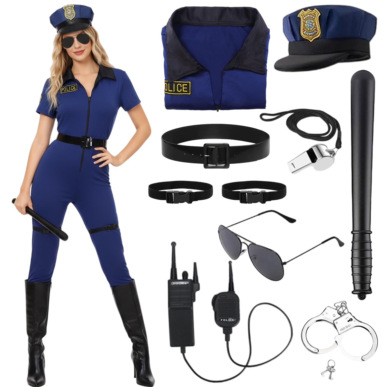 Maryparty Police Costume Women Police Officer Fancy Dress for Halloween  Party (XXL) - BigaMart