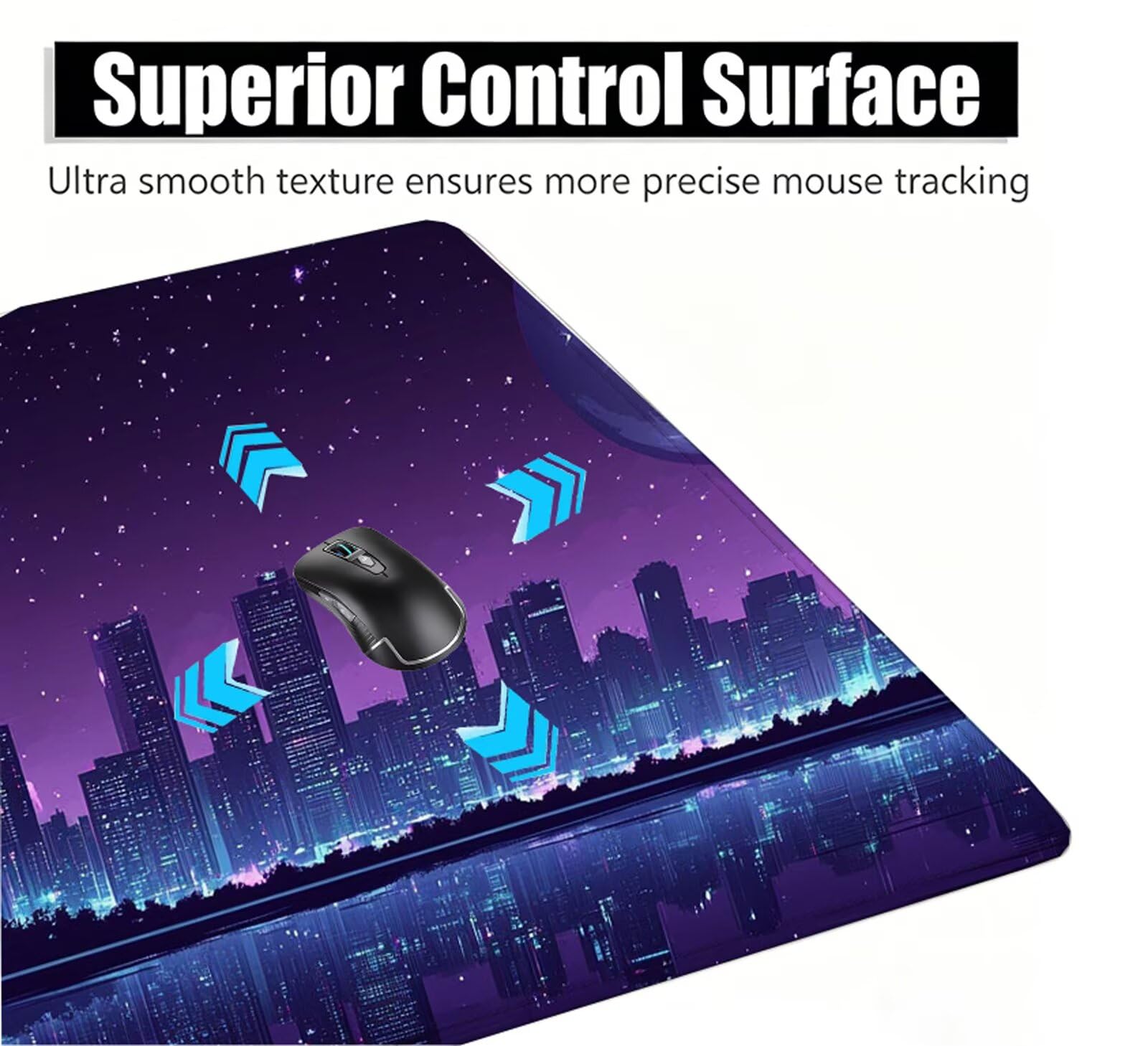 Tappetino Mouse Luna Tappetino Mouse XXL 150x80 cm Mouse Pad Architettura Sottomano Scrivania Ufficio Grande, Mousepad Gaming Antiscivolo Impermeabile, Tappeto per Desktop, PC, Gamer, Regalo W6-909