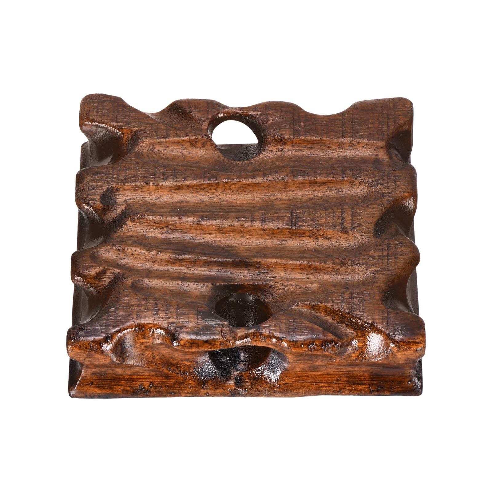 PATIKIL Wooden Display Stand, 5 x 5 Inch Square Teapot Vase Bonsai Base Wood Stand Holder for Home Office Decoration - Image 4