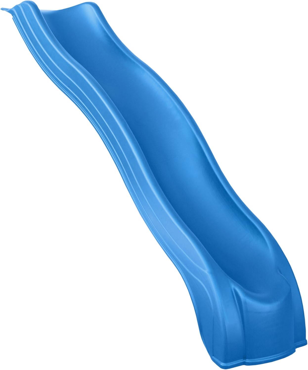 Swing-N-Slide WS 8202 Apex Wave 8 Foot Long Slide Plastic Outdoor Wave Slide for 4' Swing Set Decks, Blue