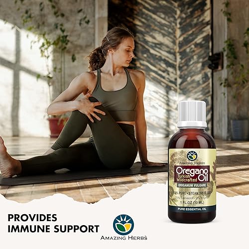 Miniatura 6 de Amazing Herbs Aceite esencial de orégano puro, aceite de orégeno 100% puro, mejora la salud cardiovascular y promueve la salud gastrointestinal y