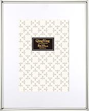 8x10 Silver Metal Picture Frame,Silver-Plated Narrow,with Mount for 5x7 | Clear real glass, soft velvet backing, acid free mount, tabletop and wall mount, wedding frame, home decor