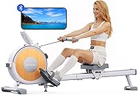 Vista 12 de MERACH Rowing Machines for Home, Magnetic Rowing Machine with 16 Levels, Rower Machine of Quiet Resistance, Dual Slide Rail with Max 350lbs