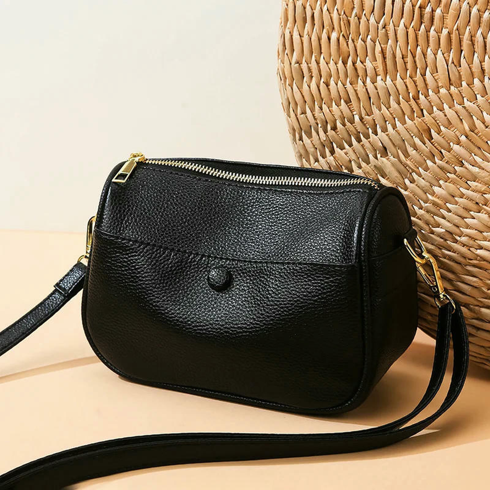 Borse Borsa A Tracolla E da Donna alla Moda in Morbida Pelle, Casual Vera Pelle Multistrato di Lusso