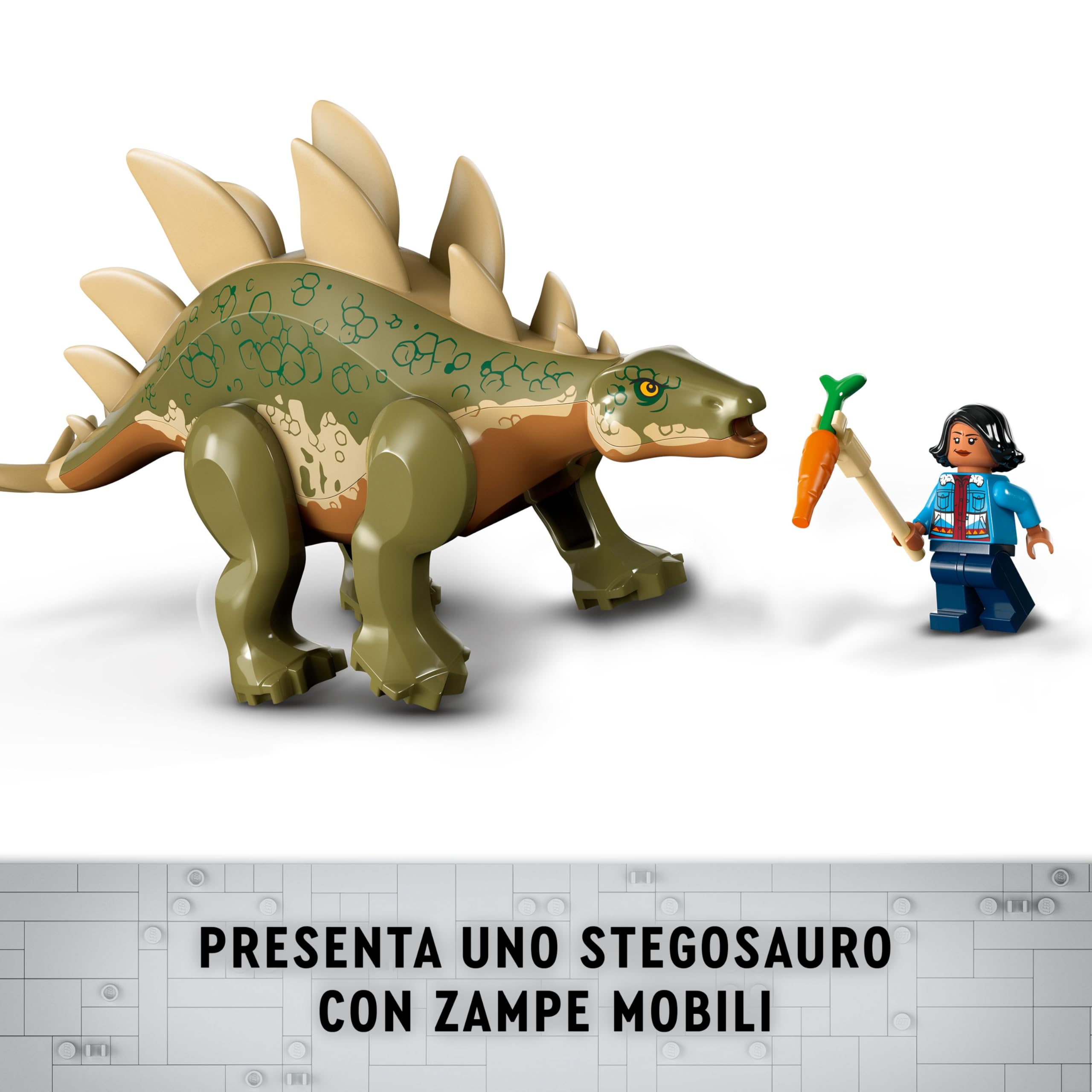 LEGO Jurassic World Missione Dinosauro: Scoperta dello Stegosauro, Giocattolo d'Avventura con 2 Dinosauri, Fuoristrada e Minifigure, Giochi per Bambini e Bambine da 6 Anni, Regalo di Compleanno 76965