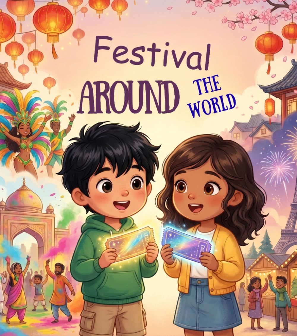 Festival Around the World: A Journey of Lights, Colors, Music, and Smiles. kids bed time story (Little Travelers Around the World)