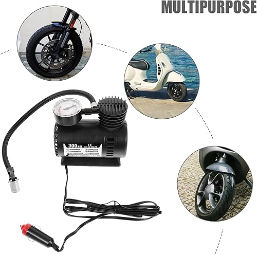Miniatura 5 de Bomba de aire para neumáticos de coche, bomba de aire para neumáticos, inflador de neumáticos, bomba de aire eléctrica para neumáticos, autos,