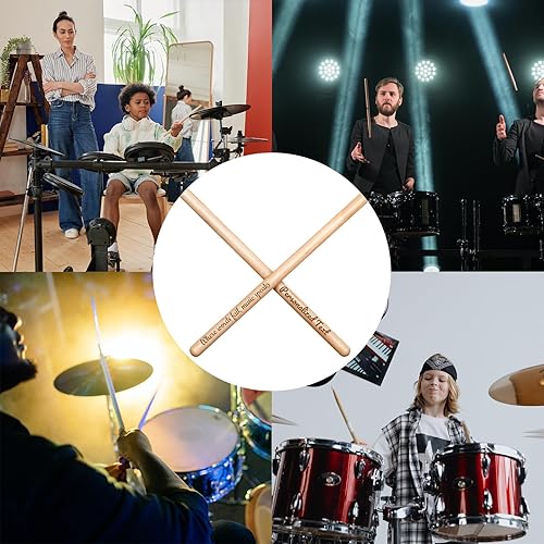 Miniatura 6 de Baquetas personalizadas 5A grabadas con láser, baquetas de madera personalizadas, regalos para músicos, bateristas, bandas