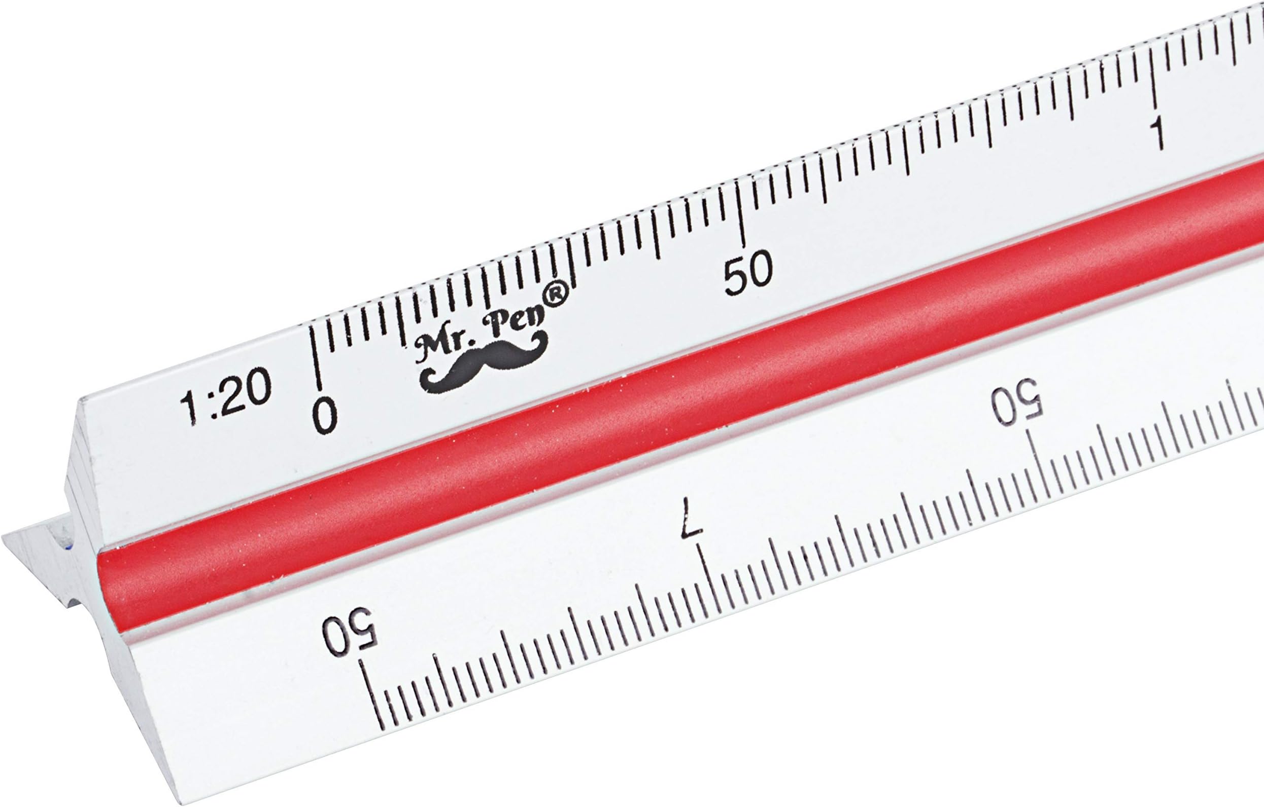 Mr. Pen- Metric Engineer Scale Ruler, Ruler, 12" Aluminum Scale Ruler, Triangular Scale, Scale Ruler for Blueprint, Triangle Ruler, Metric Engineering, Drafting Ruler