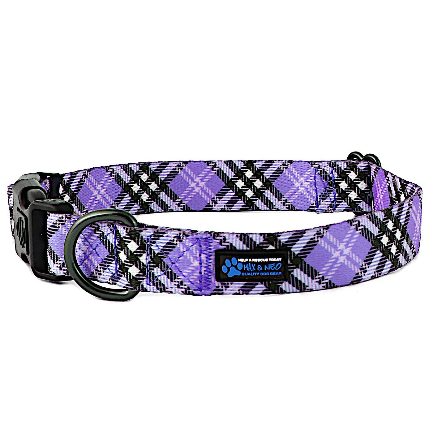 Collar de Perro de Neo con patrón de Placa MAX y Neo – Donamos un Collar a un Perro Rescate Cada Collar se Vende