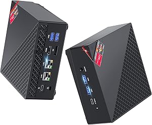 ACEMAGICIAN AM06 Pro Mini PC, AMD Ryzen 7 7730U (8C/16T, up to 4.5Ghz), 16GB DDR4 512GB M.2 SSD Mini Computer with W11 PRO | 4K Triple Display | Type-C | Dual Ethernet | WiFi 6 | BT 5.2
