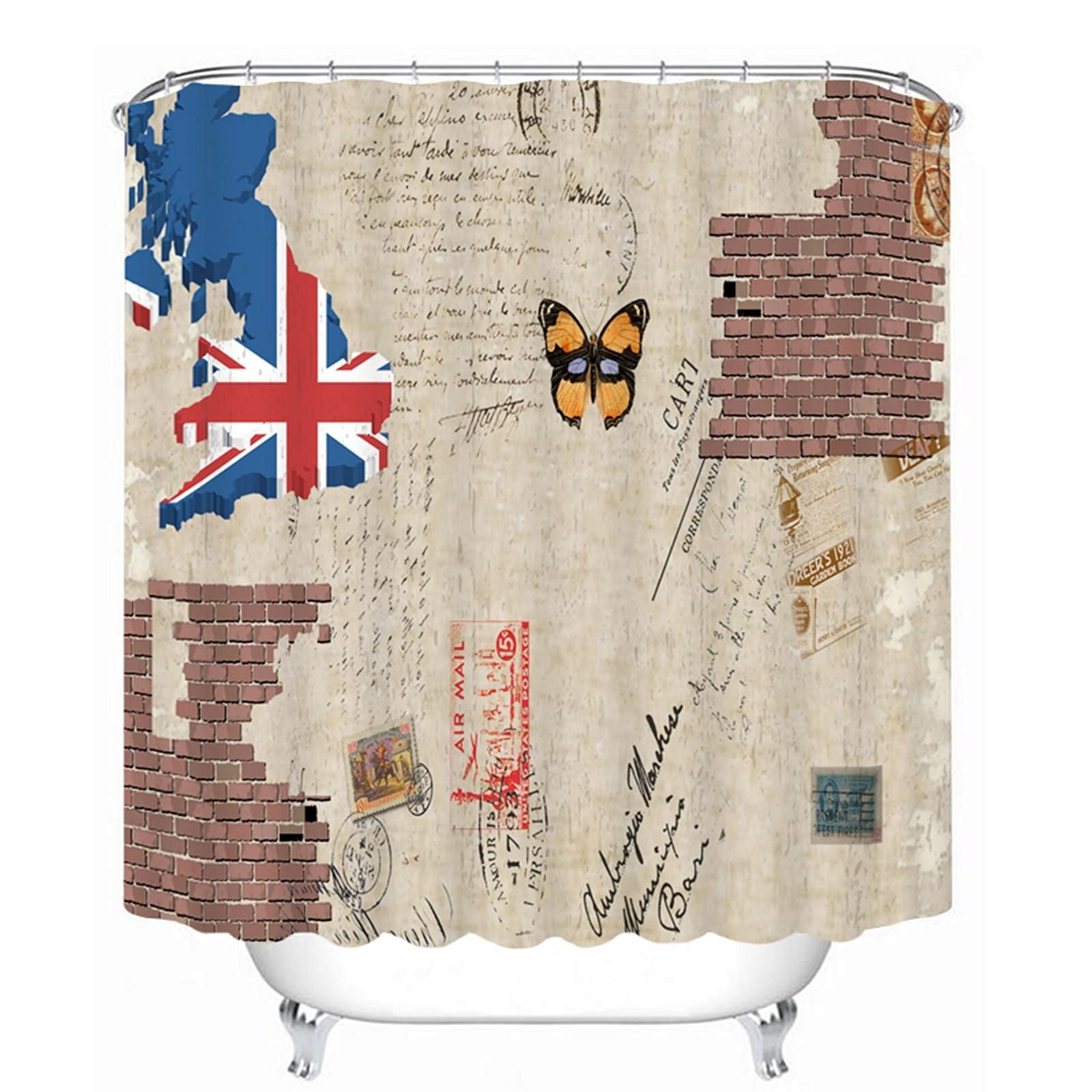 Rideau douche vintage KnSam pour créer une ambiance bain rétro et relaxante chez soi