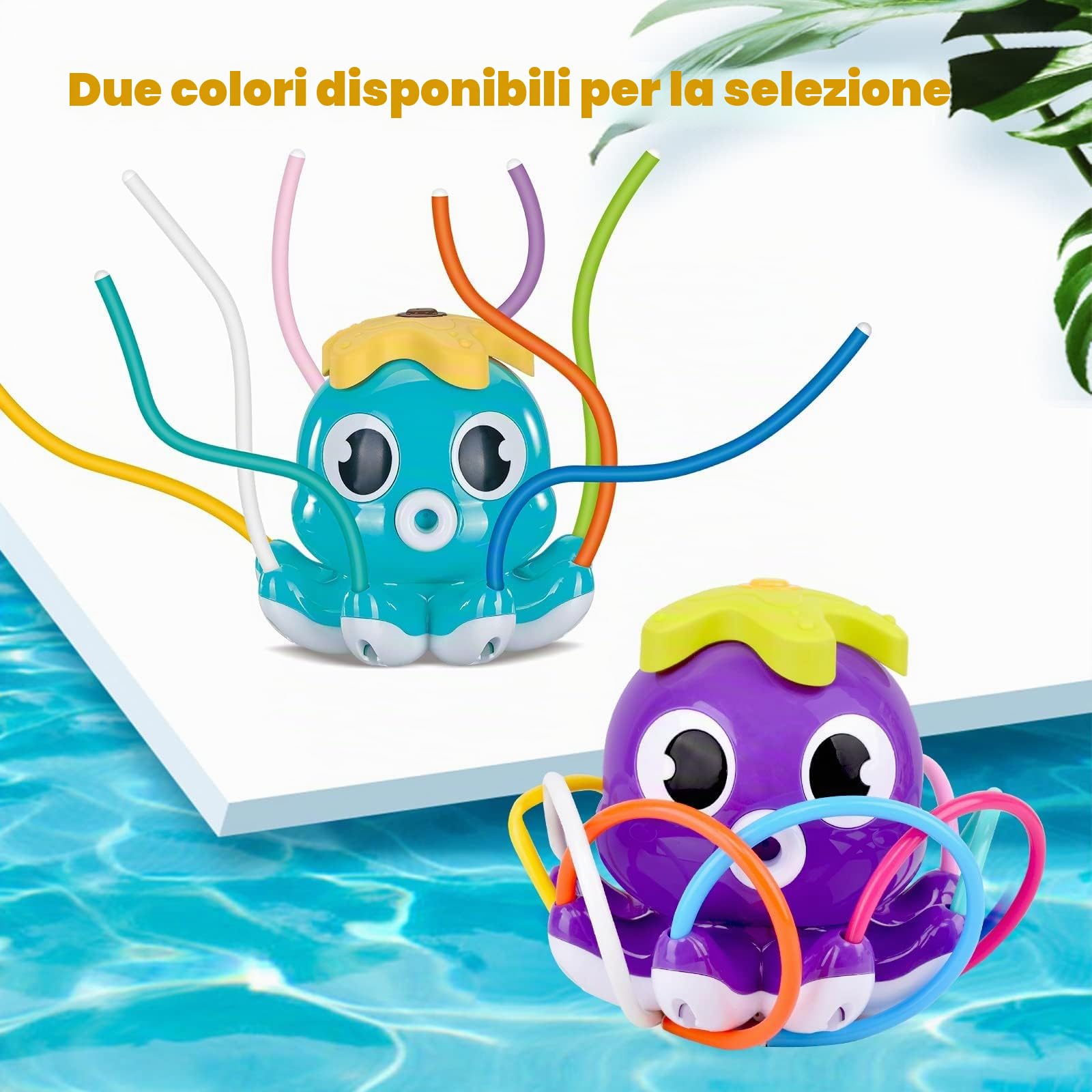 Giochi d'Acqua per Bambini - Giochi da Giardino con Spruzzino Acqua (Polpo-blu)
