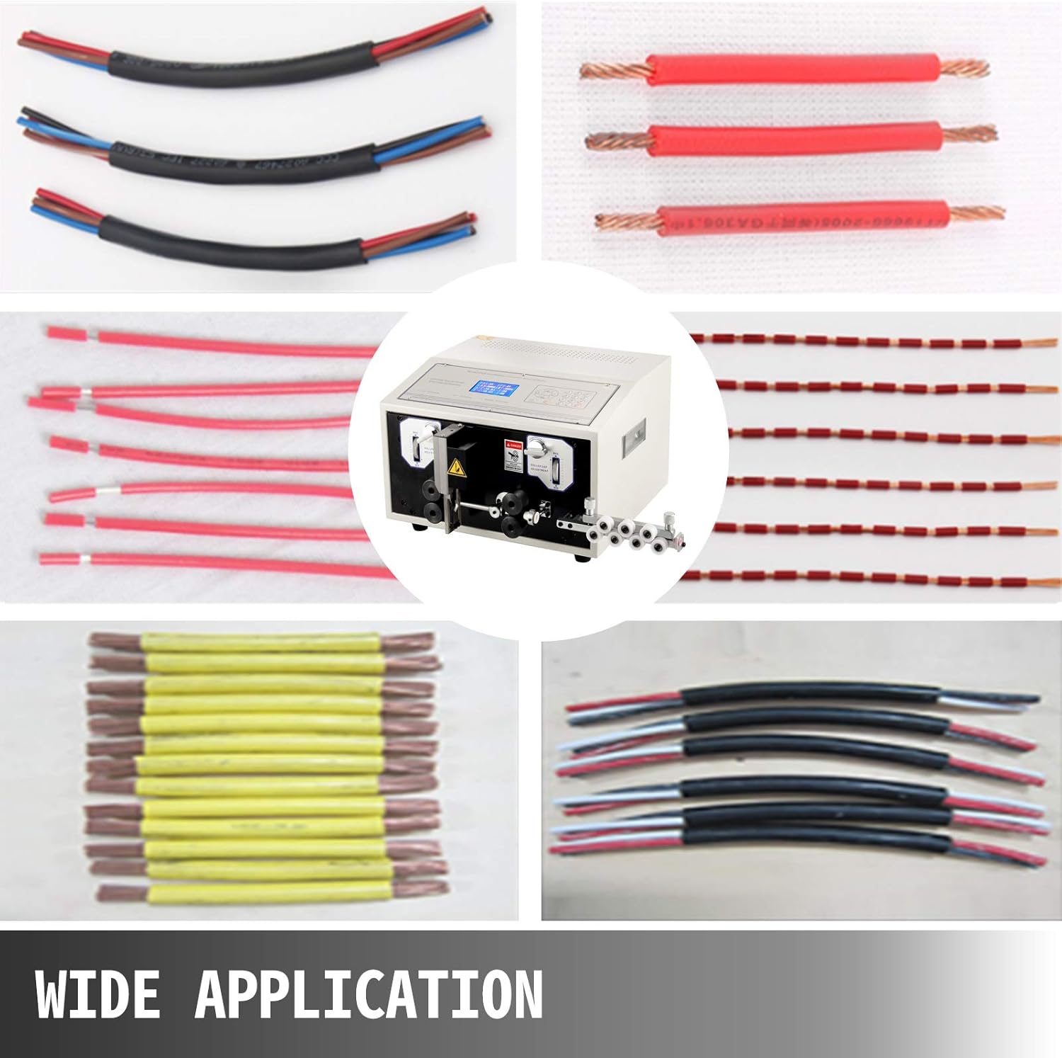 BestEquip SWT508-E Computer Wire Cutting Stripping Peeling Machine 0.1-8 mm² Automatic Wire Cutter Stripper 1-9999 mm Cutting Length Wire Stripping Machine - - 