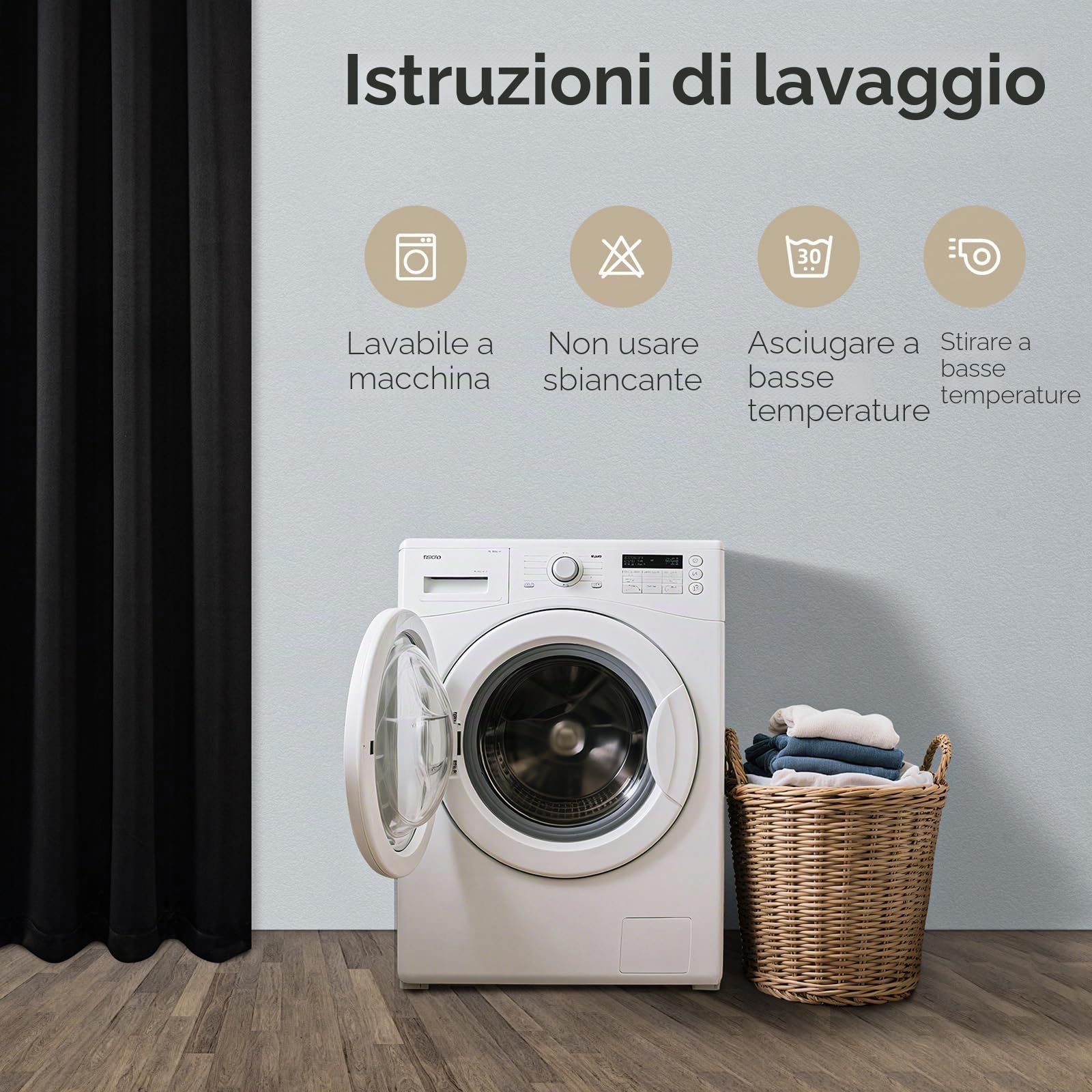 Joydeco Tende Oscuranti per Interni 2 Pezzi L 140 x A 260 CM, Tenda Termiche con Passanti Nascosti per Soggiorno Moderne Cameretta Bambini Camera da Letto Blackout Curtains, Bianco