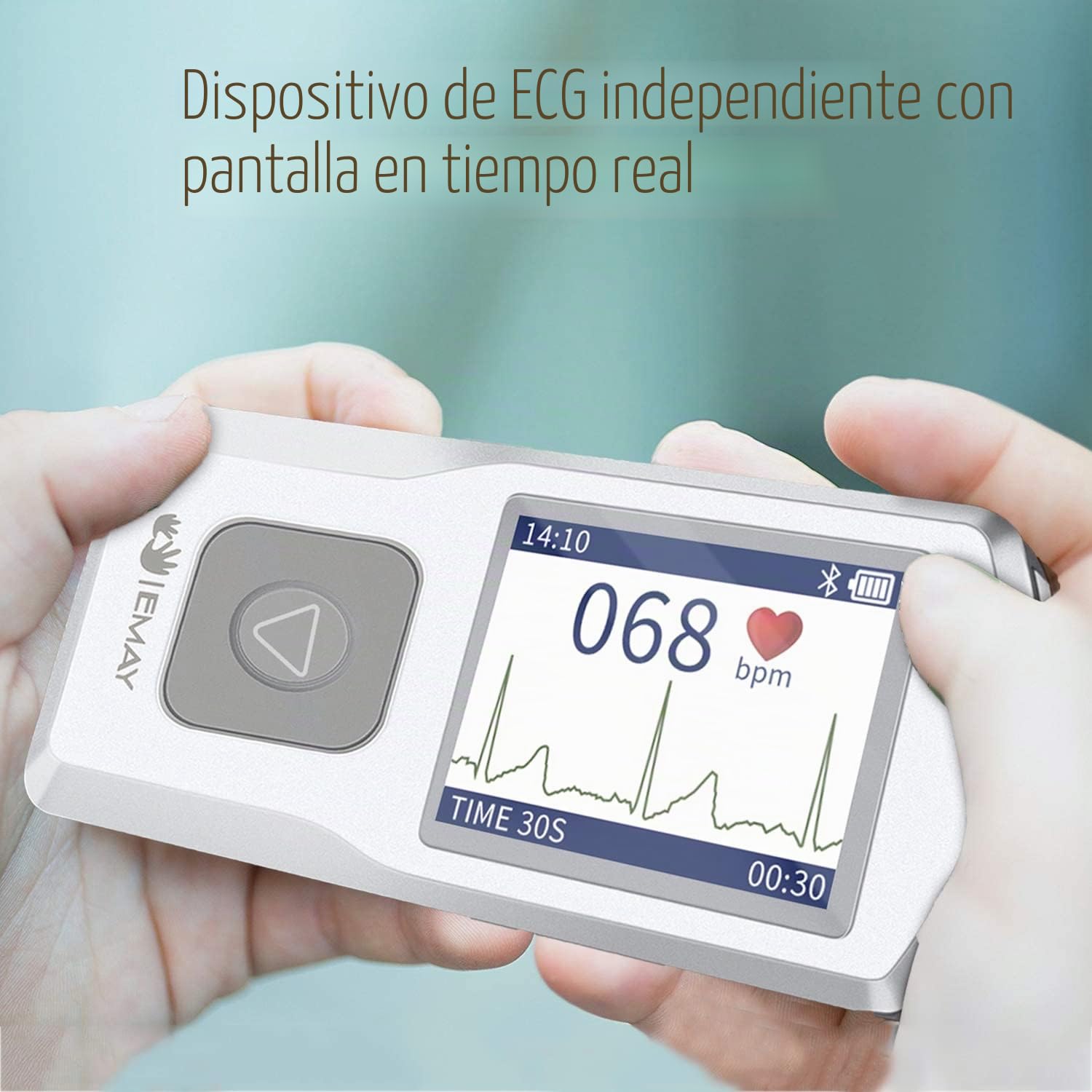 EMAY Monitor Inalámbrico de Salud Cardíaca (para iPhone y Android, Mac y Windows), Monitor Portátil de Frecuencia Cardíaca y Ritmo