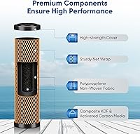 Vista 2 de Cartucho de repuesto de filtro de agua de carbón CTO de casa completa de 1 micrón 2.5" x 10" para sistema de filtro de agua bajo el fregadero