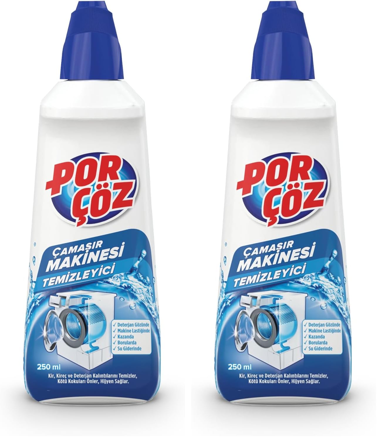 Porçöz Çamaşır Makinesi Temizleyici 250 ml (2 paketi)