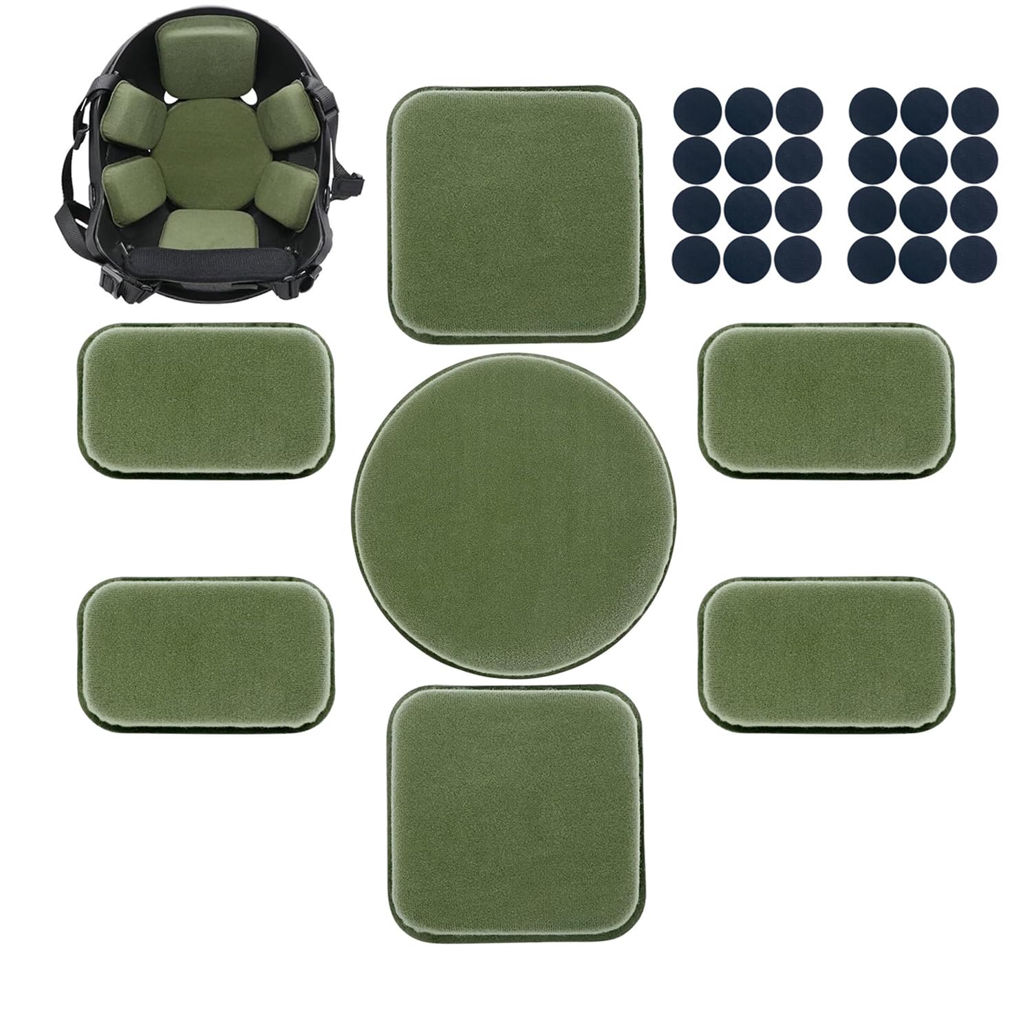 31 Pezzi Imbottiture per Casco,Imbottiture in Schiuma,Pad Elmetto,Kit di Imbottitura in Schiuma di Ricambio Riduce Il Movimento del Casco e Fornisce Protezione Indolore