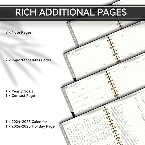 Miniatura 5 de Agenda 2024, 2024 semanal y mensual, enero 2024 a diciembre 2024, agenda AIMPEAK con pestañas, bolsillo, bucle para bolígrafo, cubierta impermeable