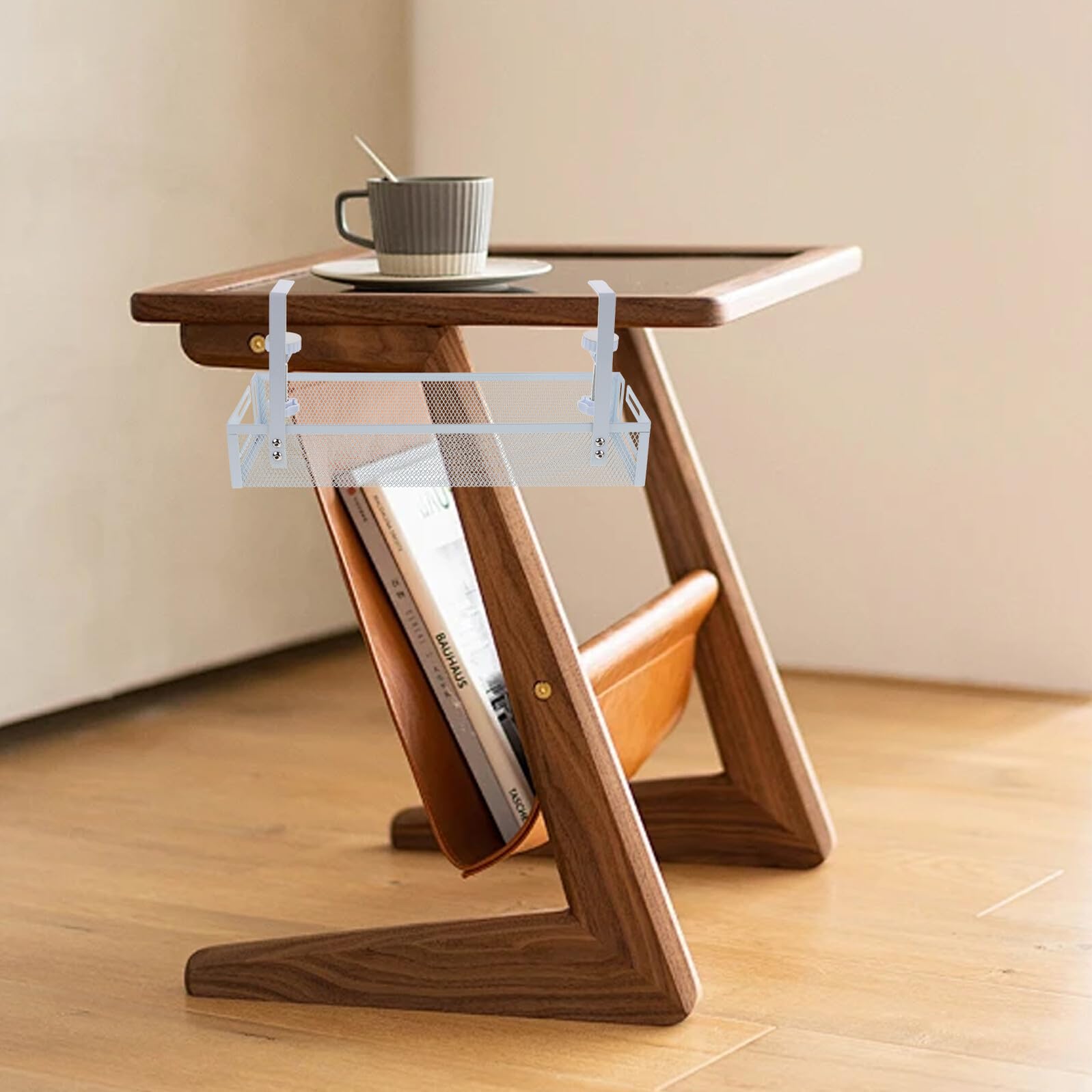 Kabelorganizer Metall Groß Weiß Kabelmanagement Ablage unter Schreibtisch Kabelhalter für Steckdosen Ladekabel Platzsparend Kippsicher Einfache Montage