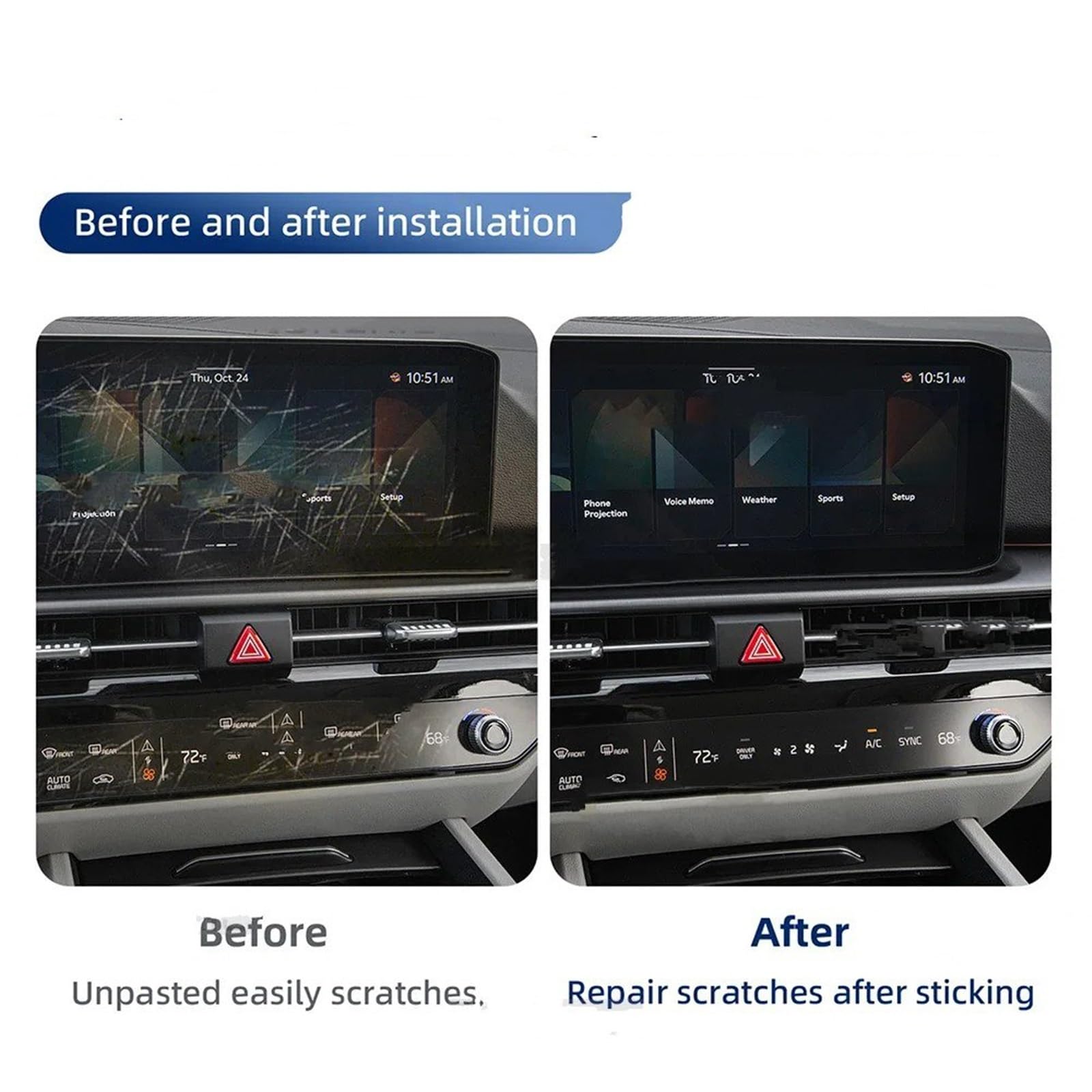 Navigation Schutzfolie Für Kia Für Sportage NQ5 2026 2027 TPU Innen Film Center Konsole Navigation Bildschirm Transparente Schutz Anti-scratch(Right hand drive)