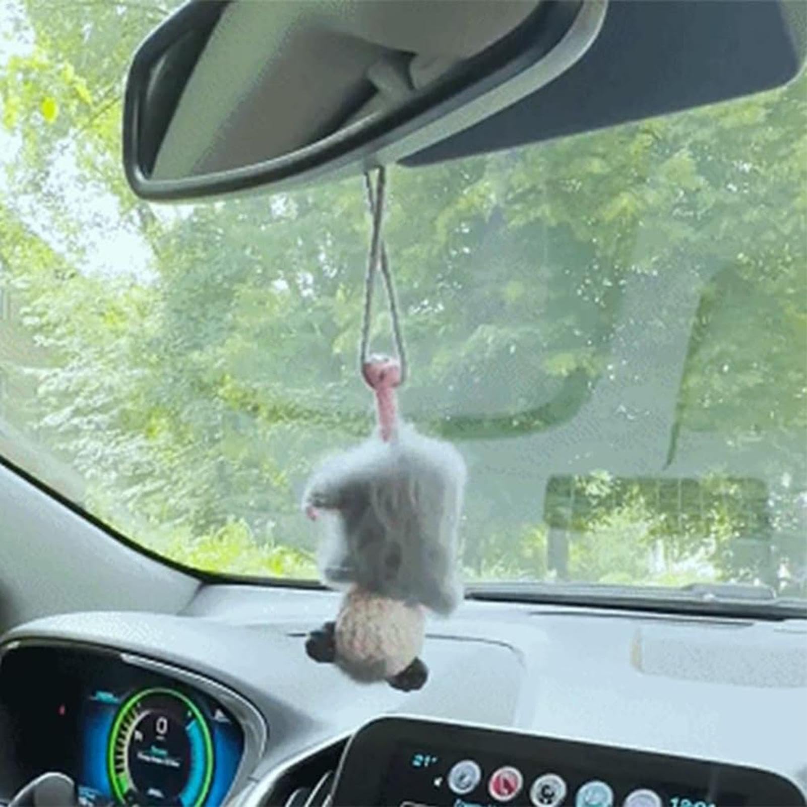 Opossum Car Charm - Car Pendant | Adorable Opossum Car Decoration - Car Accessory Unique Rearview Mirror Accessories Handmade Knitted For Car