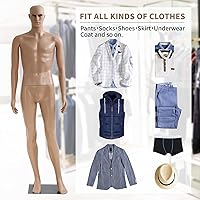 Vista 40 de BLKMTY Maniquí femenino de 69 pulgadas con forma de vestido de cuerpo completo, modelo de ropa, maniquí ajustable, maniquí desmontable realista