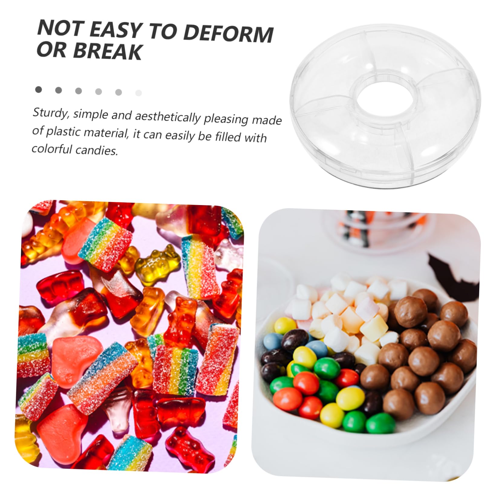 Candy Box Mini a Forma di Donut, Confezione da 12 Pezzi