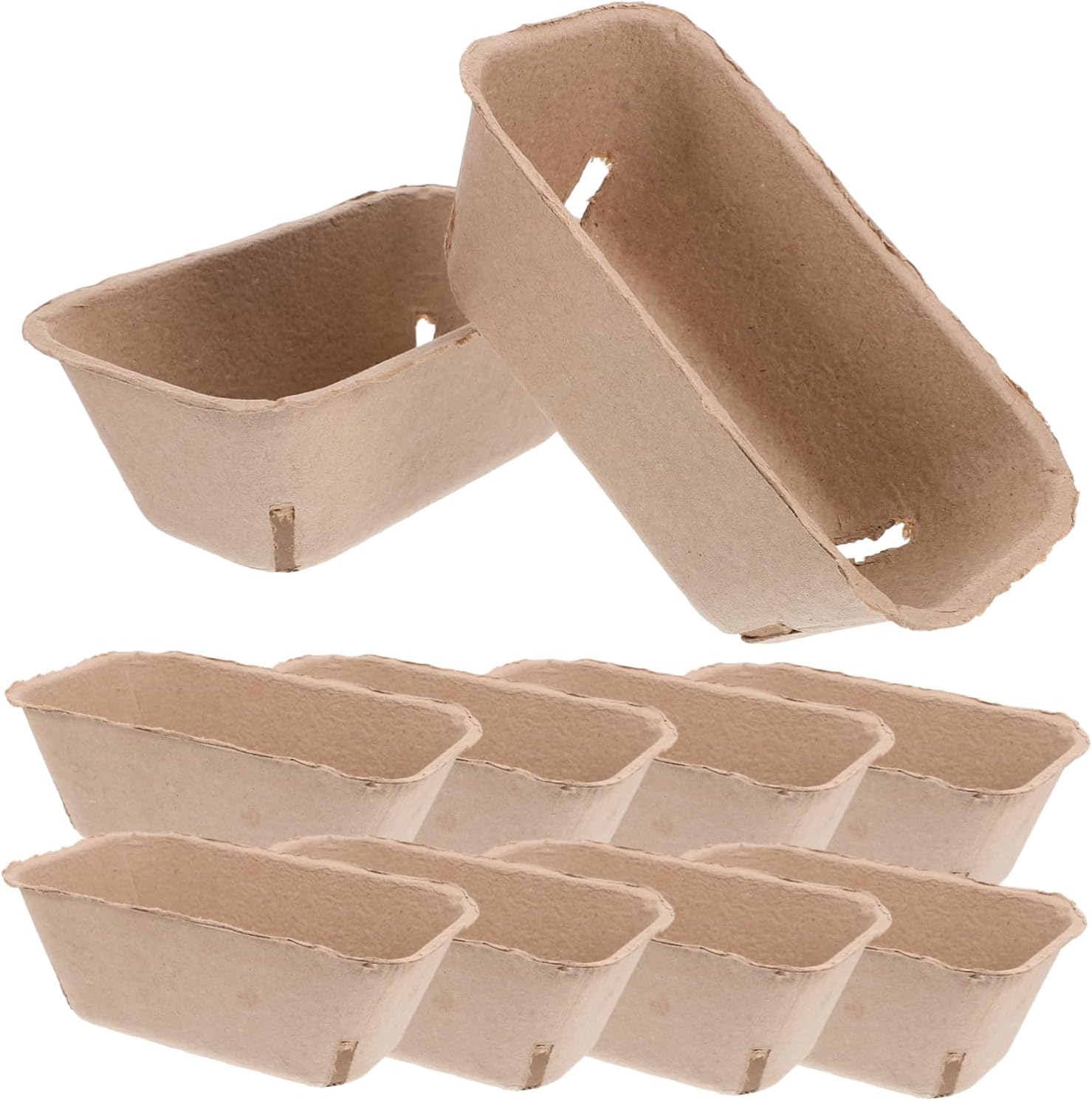 20Pcs Paper Pulp Fruit Basket Berry Storage Containers Biodegradable Fruit Trays for Household and Fresh Produce Organization