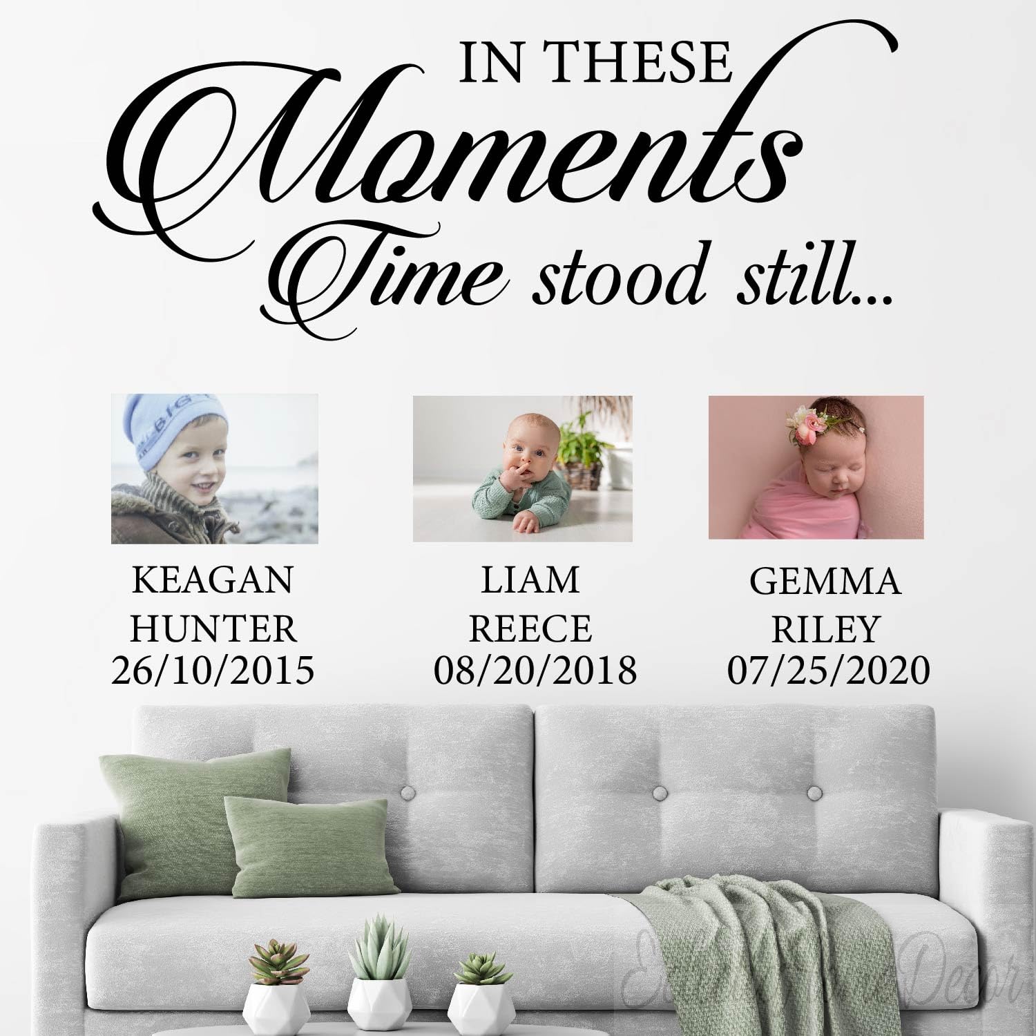 in These Moments Time Stood Still Vinyl Wall Sticker - Timeless Wall Art for Home Decor