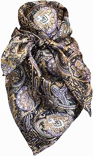 Wild Rag Silk Navy Gold Purple