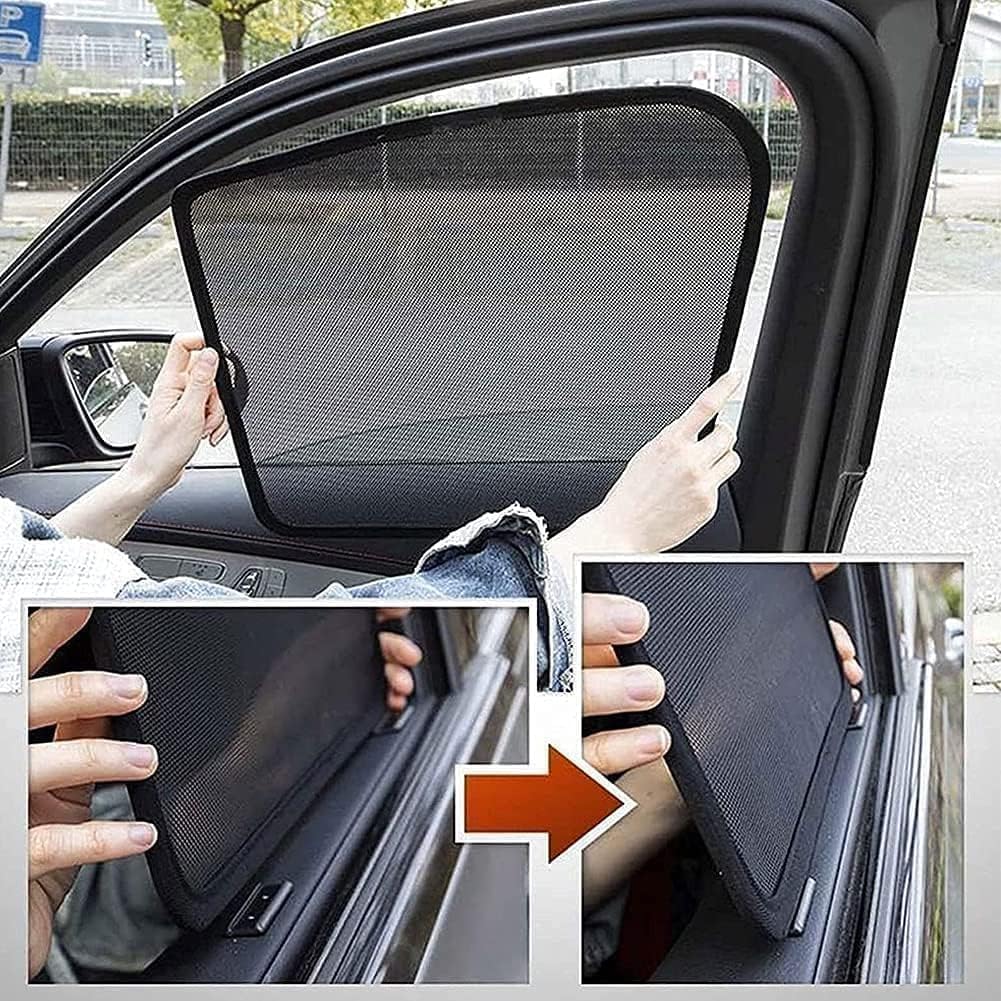 ZERTRAN 2/4 PCS Magnetico Auto Finestra ombrelloni Maglia Ombra Cieco