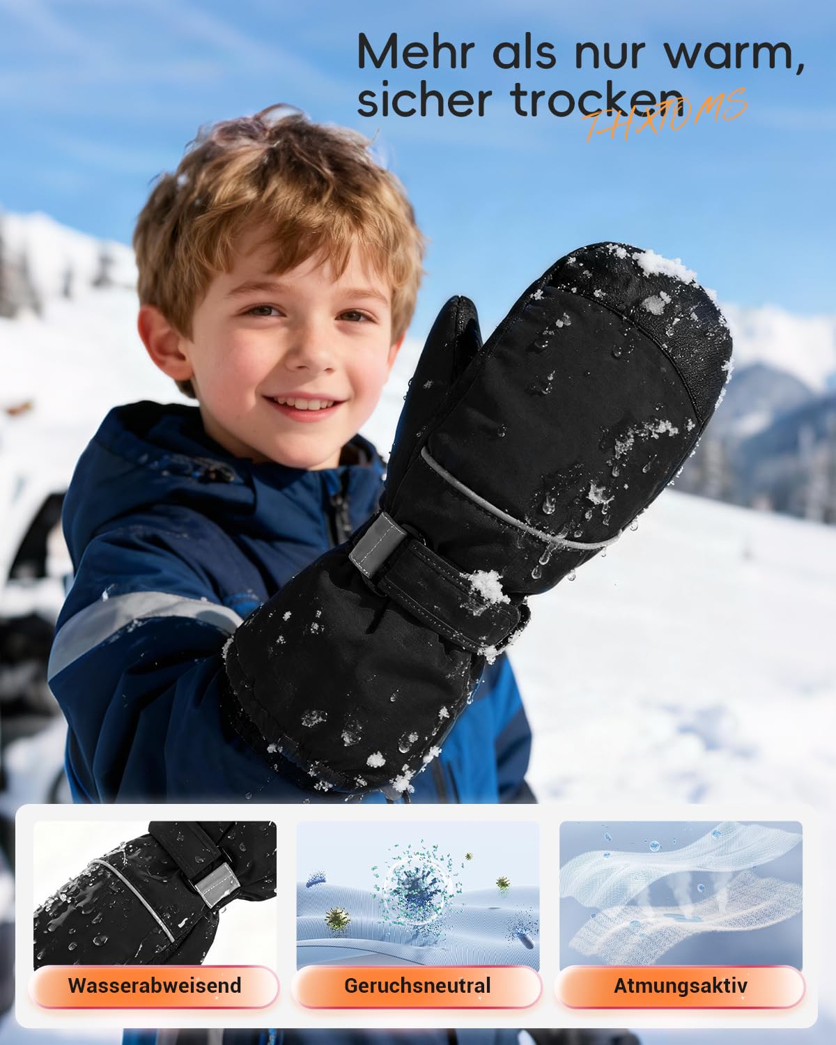 ThxToms Guantes de Esquí para Niños
