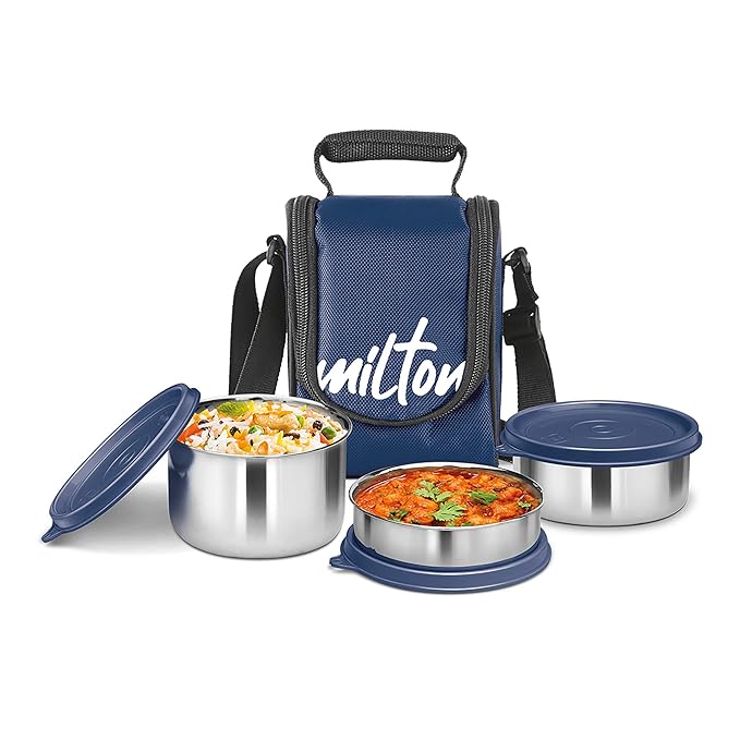 Buy Milton Tasty 3 Stainless Steel Lunch Box, Blue Online at Low Prices
