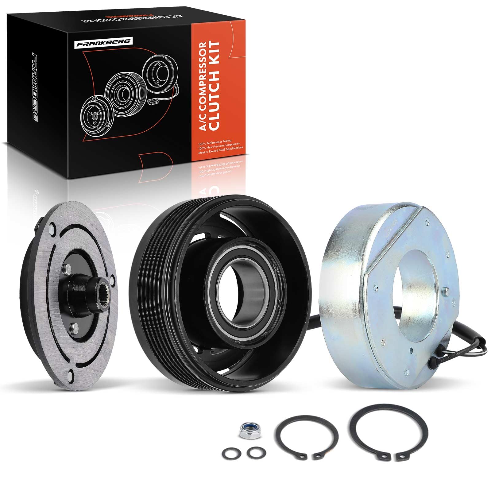 Frankberg Puleggia motrice + Puleggia della cinghia + Bobina del solenoide CVC Benzina Compatibile con Cruze J300 Compatto J305 Orlando J309 Astra J P10 Replace# 13414019