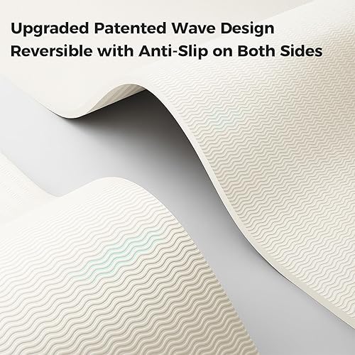 Miniatura 7 de KEEP Esterilla de yoga de alta calidad de 0.354 in de grosor, antidesgarros, 32 pulgadas, extra ancha, con correa para hombres y mujeres, equipo de