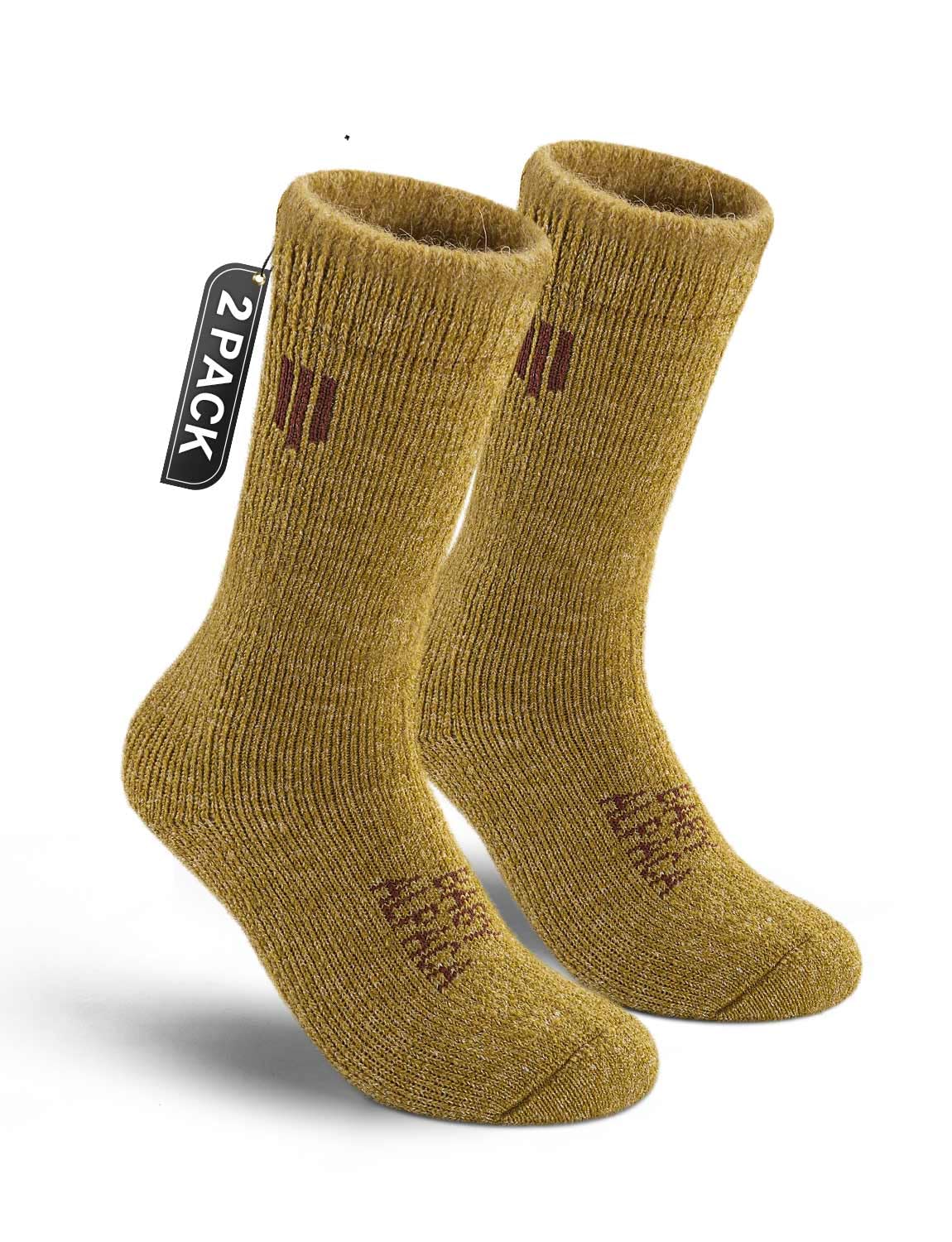 Juclise Calcetines de lana de alpaca para hombre y mujer, gruesos y térmicos para invierno, clima frío, caza, senderismo, absorben la humedad