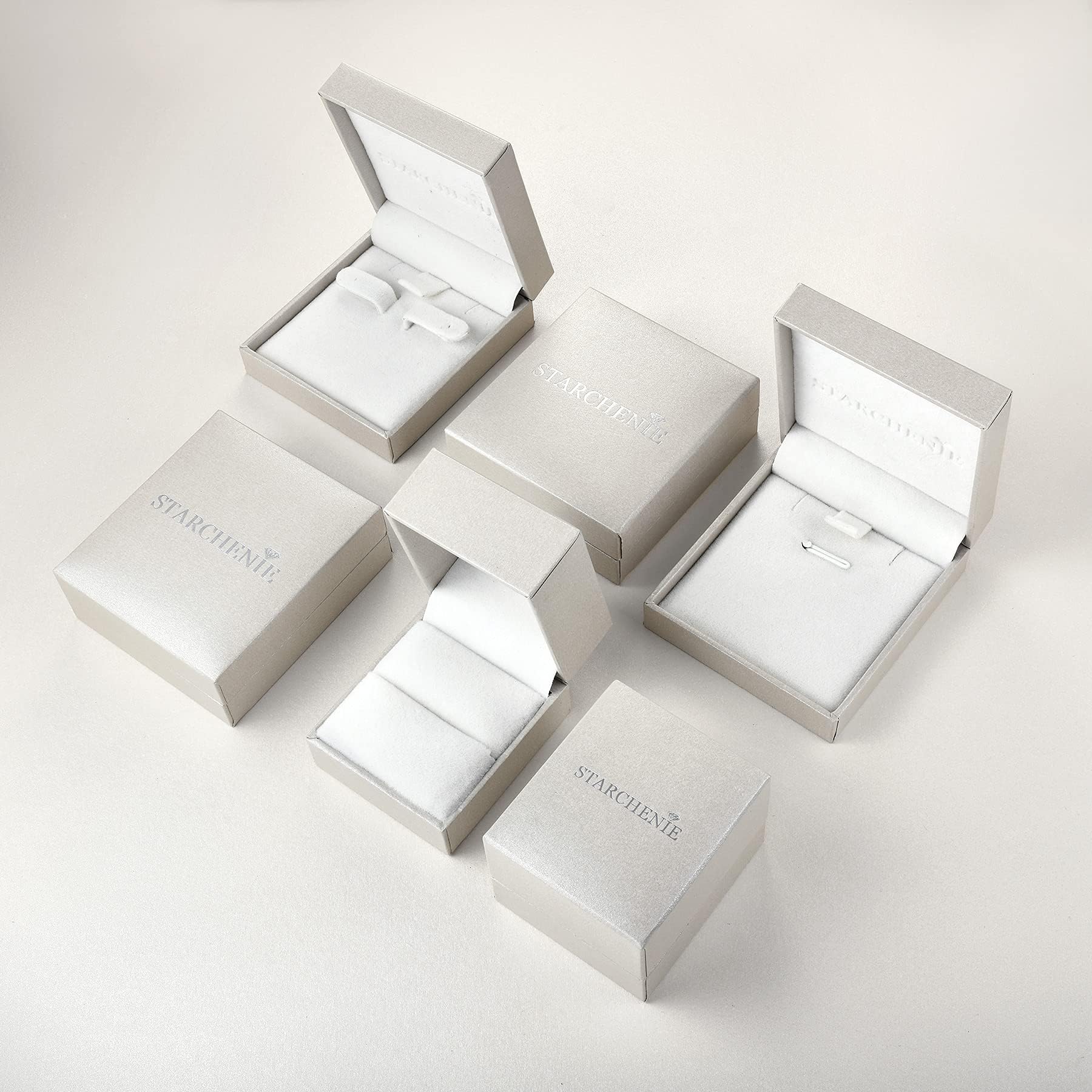 starchenie Collane Donna Argento Sterlina 925 Cuore e delle stelle Zirconi Collane Ciondolo Gioielli Regalo