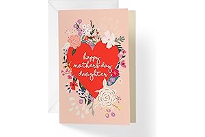 Mothers Day Card for Daughter | Blossoming Flowers with Heart